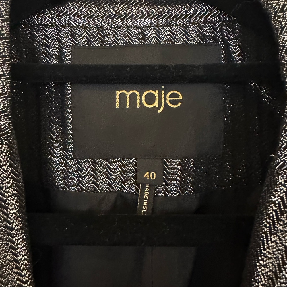 Maje Silver Blazer With Structured Silhouette - image 2